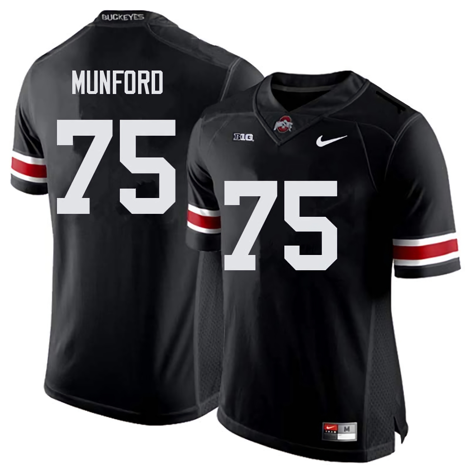 Thayer Munford Ohio State Buckeyes Men's NCAA #75 Nike Black College Stitched Football Jersey PLL5056UY
